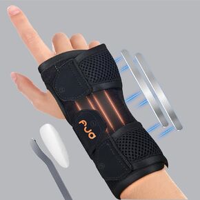 Adjustable Wrist Brace for Carpal Tunnel with Soft pad - Double Splint for Hand and Wrist Support for Women and Men, Arm Stabilizer Compression Sleeve for Tendinitis Arthritis Pain, Fits Both Hands