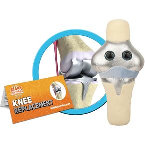 GIANTmicrobes Knee Replacement Plush - Learn About Joints and Health with This Get Well Gift, Pre or Post-Surgery, for Friends, Doctors, Scientists, Patients and Anyone with a Healthy Sense of Humor