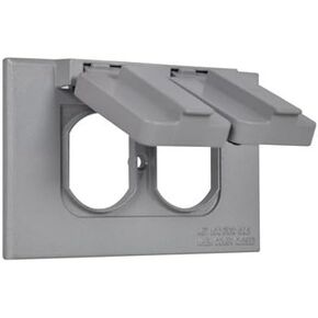 Sealproof 1-Gang Duplex Horizontal Weatherproof Outlet Cover, Single Gang Duplex Electrical Power Receptacle Protector, UL Listed, Bronze