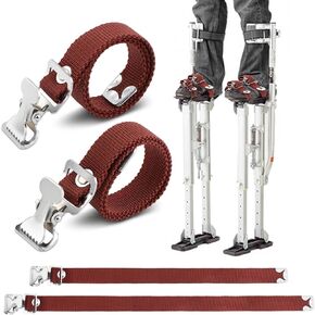 Tookie 4PCS Drywall Stilts Straps, Adjustable Leg Band Straps Drywall Foot Band Straps Kit, Leg Fixation Strap Replacement
