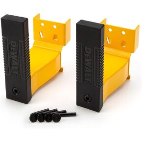 DEWALT Cord Minder Bracket 2-Piece Storage Rack Accessory Set, Compatible with 4 and 6-foot Storage Racks, 50-lb Load Capacity for Set, Spring-Loaded, Locking Pins Included, Powder-Coated