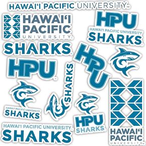 Desert Cactus Hawaii Pacific University Sticker Sharks HPU Stickers Vinyl Decals Laptop Water Bottle Car Scrapbook T2 (Type 2)