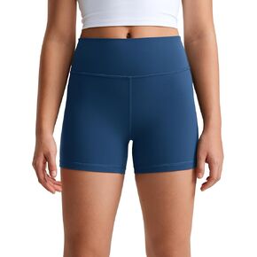 CRZ YOGA Girls Butterluxe Athletic Biker Shorts - Kids Teen High Waist Lounge Active Dance Yoga Running Buttery Soft