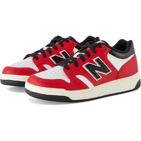 حذاء رياضي للأطفال من New Balance 480 V1 برباط، باللون الأحمر/الأبيض، مقاس 10.5 مقاس US للجنسين الصغار