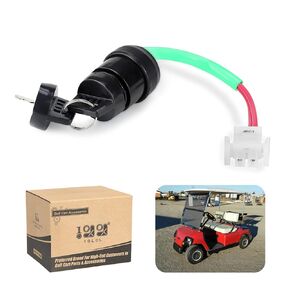 10L0L Golf Cart Ignition Key Switch for Yamaha Electric 1996-up G19/G22, golf cart Key Switch with Wire Harness (OEM JR1-82510-02-000)