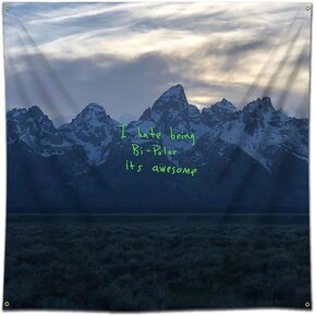 علم MOOR Kanyes نسيج West ye راية (3x3أقدام، 150 بولي، طباعة عالية الدقة) لافتة ديكور المرآب كهف الرجل in Kuwait