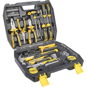 DOWELL Tool Set Tool Kit 62PCS Homeowner Tool Set Wrench Pliers Screwdriver Set Repair Tool Kit