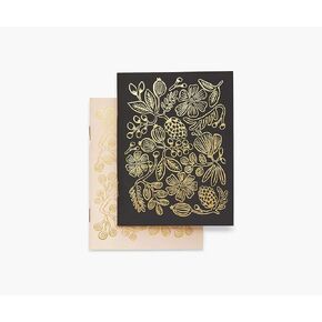 RIFLE PAPER CO. Garden Party Pocket Notebook Set of 2 | 32 Blank Pages, (Printed in Full Color and Foil Stamped)