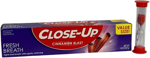 Cinnamon Toothpaste for Adults Bundle Includes 6 Close-Up Toothpaste 8 oz Tubes, Ultra Cinnamon Adult Flavored Toothpaste - 48 oz of Red Toothpaste Gel with 2 Minute Sand Timer by SuePerior Living in Saudi Arabia