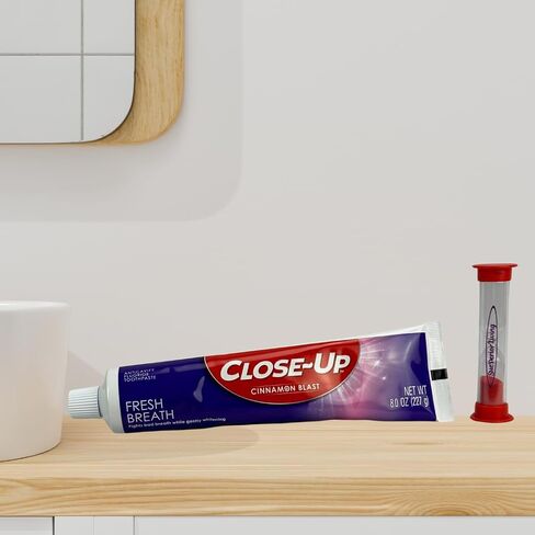 Cinnamon Toothpaste for Adults Bundle Includes 6 Close-Up Toothpaste 8 oz Tubes, Ultra Cinnamon Adult Flavored Toothpaste - 48 oz of Red Toothpaste Gel with 2 Minute Sand Timer by SuePerior Living in Saudi Arabia