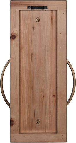 ستراتون ديكور المنزل الخشب والمعدن الجدار الشمعدان النحاس والخشب الطبيعي النهاية، ريفي حديث حامل الحائط in Kuwait