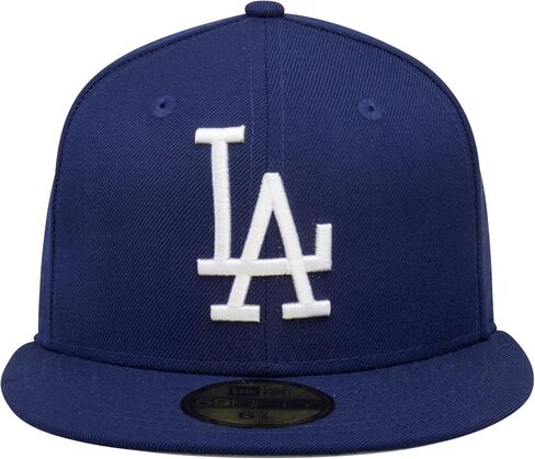 قبعة New Era MLB 59FIFTY Cooperstown Authentic Collection مناسبة للعب في الملعب (7 3/4، Los Angeles Dodgers Blue 1958 Cooperstown) in Saudi Arabia