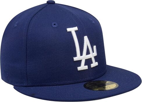 قبعة New Era MLB 59FIFTY Cooperstown Authentic Collection مناسبة للعب في الملعب (7 3/4، Los Angeles Dodgers Blue 1958 Cooperstown) in Saudi Arabia