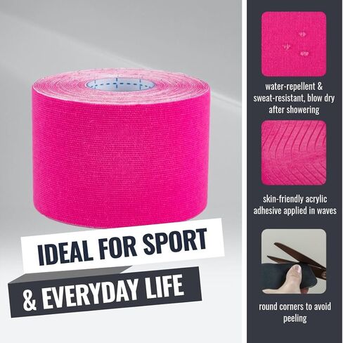 Rehband Kinesiology Tape for self-application, physio sports tape for supporting joints & muscles, waterproof, skin-friendly, elastic in Saudi Arabia