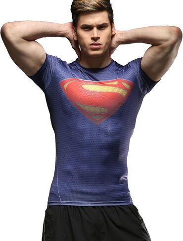 تي شيرت رياضي مضغوط للرجال، تي شيرت رياضي للجري في الهواء الطلق، تي شيرت رياضي مريح للجري للرجال (II، MXXL) in Kuwait