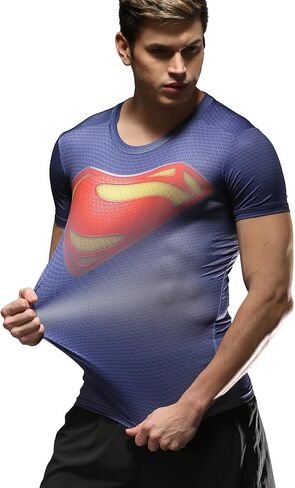 تي شيرت رياضي مضغوط للرجال، تي شيرت رياضي للجري في الهواء الطلق، تي شيرت رياضي مريح للجري للرجال (II، MXXL) in Kuwait