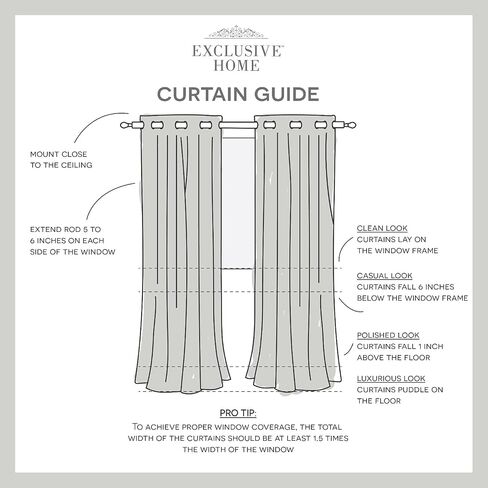 Exclusive Home Navaro Striped Sheer Grommet Top Curtain Panel Pair, 54"x63", White in Saudi Arabia
