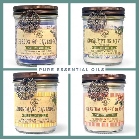 شمعة معطرة للمنزل من Way Out West Candles - عطر منزلي طويل الأمد أو زيوت عطرية - شموع صغيرة هدايا للنساء - 12 أونصة شموع صويا الصنوبر الطبيعية من بينيون - صنع في الولايات المتحدة الأمريكية in Saudi Arabia