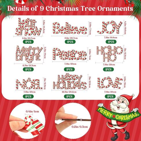 9 Pcs Christmas Word Sign Ornaments Xmas Wooden Cutout Letter Hanging Craft Wall Decor Believe Sign Joy Peace Sign Farmhouse Christmas Tree Decorations Winter Party Supplies (Gold, Chic) in Saudi Arabia
