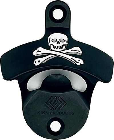 Pirate Skull & Crossbones Wall Mounted Bottle Opener and Cap Catcher Bundle, Beer Opener, Beer Accessories for Men and Women, Kitchens and Bars in Saudi Arabia