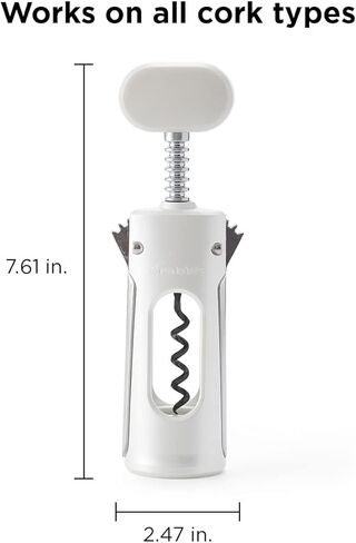 فتاحة زجاجات وفتاحة زجاجات على شكل جناح النبيذ الفاخر من أرنب، لؤلؤة 2.36 × 1.97 × 7.68 بوصة in Kuwait