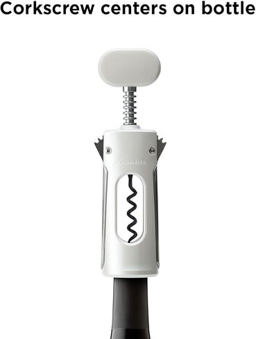 فتاحة زجاجات وفتاحة زجاجات على شكل جناح النبيذ الفاخر من أرنب، لؤلؤة 2.36 × 1.97 × 7.68 بوصة in Kuwait