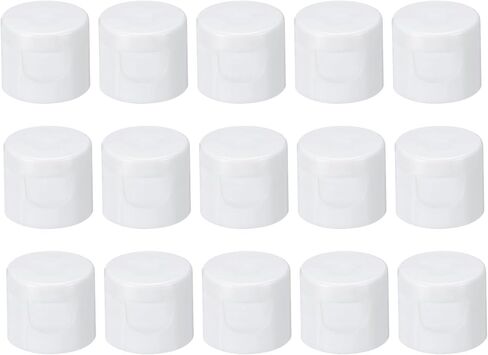 PATIKIL 20/410 Replacement Flip Caps, 15Pcs Inner Dia 0.8" Plastic Reusable Non-Spill Bottle Lid for Paint Dispensing Squeeze Shampoo Drinking Bottles, Black in Saudi Arabia