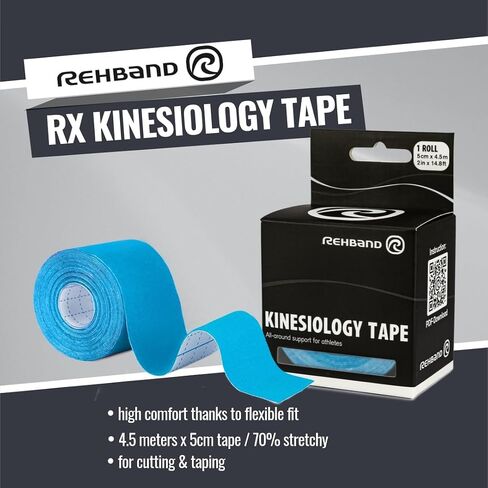 Rehband Kinesiology Tape for self-application, physio sports tape for supporting joints & muscles, waterproof, skin-friendly, elastic in Saudi Arabia