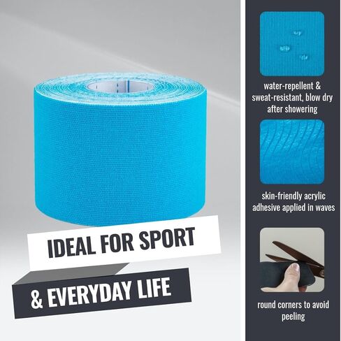 Rehband Kinesiology Tape for self-application, physio sports tape for supporting joints & muscles, waterproof, skin-friendly, elastic in Saudi Arabia