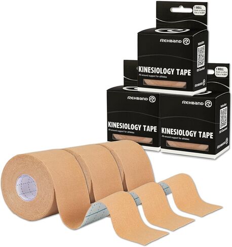 Rehband Kinesiology Tape for self-application, physio sports tape for supporting joints & muscles, waterproof, skin-friendly, elastic in Saudi Arabia