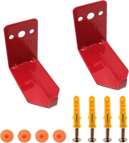 2pcs Fire Extinguisher Bracket up to 20 lbs Extinguishers, Red Fire Extinguisher Mount Wall Hook in Saudi Arabia
