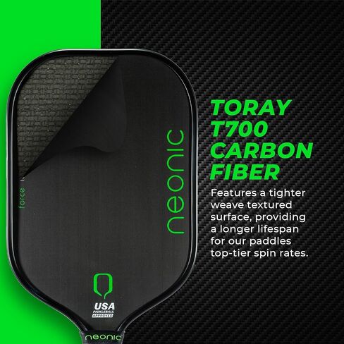 Force 16mm Carbon Fiber Pickleball Paddle, Thermoformed Elongated Professional Paddle with Foam Injection Unibody in Saudi Arabia