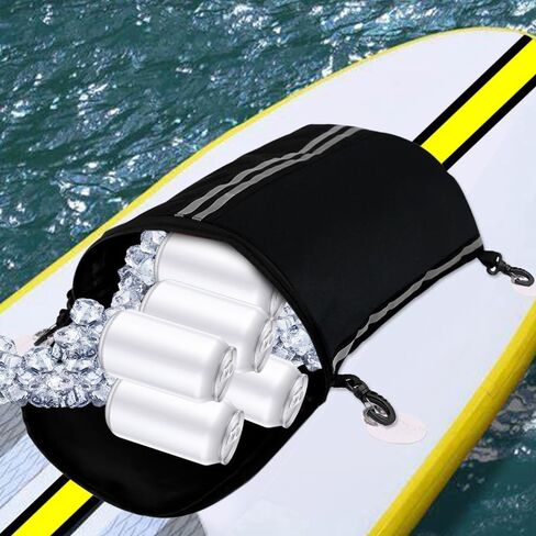 حقيبة MiOYOOW Kayak Deck، حقيبة تخزين شبكية مقاومة للماء لركوب الأمواج، حقيبة مجداف على سطح السفينة مع شرائط عاكسة لقارب قوارب الكاياك in Saudi Arabia