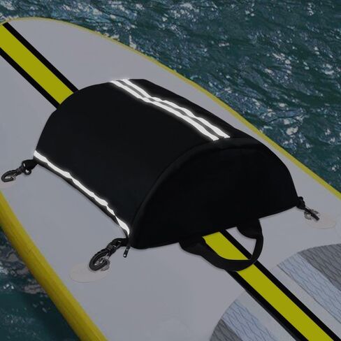 حقيبة MiOYOOW Kayak Deck، حقيبة تخزين شبكية مقاومة للماء لركوب الأمواج، حقيبة مجداف على سطح السفينة مع شرائط عاكسة لقارب قوارب الكاياك in Saudi Arabia