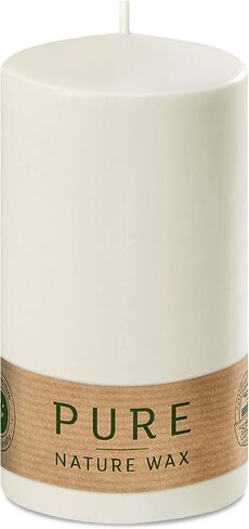 HYOOLA PURE Natural Pillar Candles - Made of 100% Natural Wax - Paraffin Free - 2.7 x 5 Inch - White Pillar Candles - 3 Pack in Saudi Arabia
