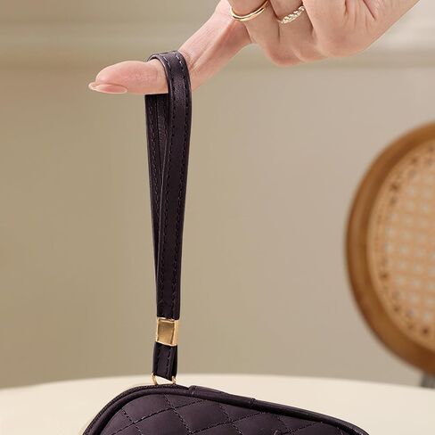 KOTORA Mini Makeup Bag for Purse,Sanitary Napkin Storage Bags,Small Cosmetic Travel Bag Pouch, Coin Purse, Girls Period Bag Feminine Period Pouch for Teen Girls Women (Black) in Saudi Arabia