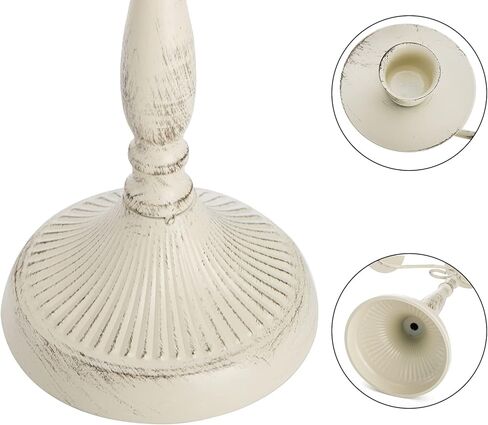 حامل شموع ZOOFOX 3 أذرع، حامل شمعدانات بيضاء لديكور المنزل وحفلات الطعام وحفلات الزفاف هدية الترحيب بالمنزل الجديد in Kuwait