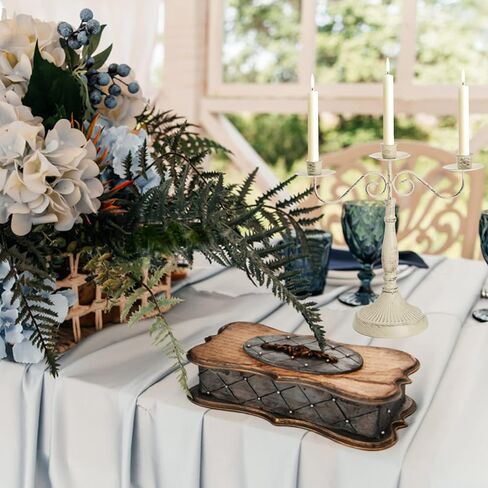 حامل شموع ZOOFOX 3 أذرع، حامل شمعدانات بيضاء لديكور المنزل وحفلات الطعام وحفلات الزفاف هدية الترحيب بالمنزل الجديد in Kuwait