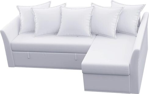 Heavy Cotton Holmsund Sleeper Sectional Sofa Replacement Cover Made Compatible for IKEA Holmsund Sofa Bed Corner Couch Slipcover Only! (Polyester Flax Beige) in Saudi Arabia