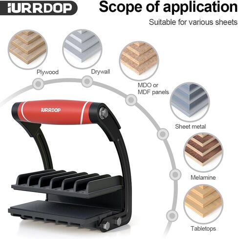Plywood and Panel Carrier, Drywall Carrying and Plywood Lifting Tool for Woodworking, Single Hand Clamp Lifter and Wall Board Handle Gripper for Drywall, Sheet Metal,etc in Kuwait