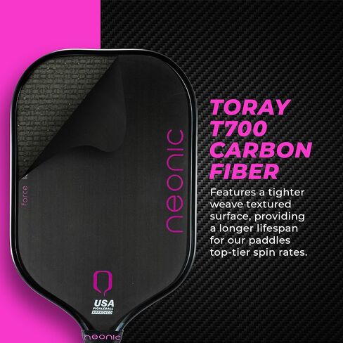 Force 16mm Carbon Fiber Pickleball Paddle, Thermoformed Elongated Professional Paddle with Foam Injection Unibody in Saudi Arabia