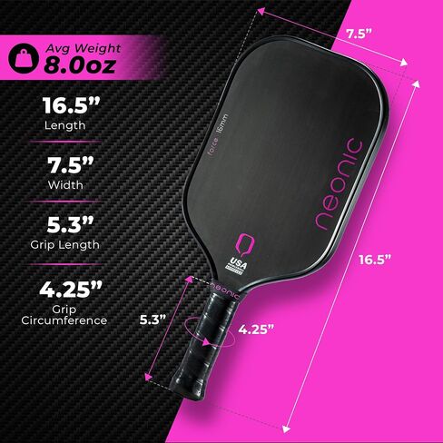 Force 16mm Carbon Fiber Pickleball Paddle, Thermoformed Elongated Professional Paddle with Foam Injection Unibody in Saudi Arabia