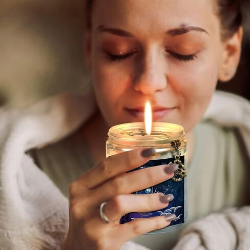 شموع زودياك - شمعة ليو، هدايا علم التنجيم للنساء، هدايا شموع كريستال للنساء، هدايا زودياك، هدايا عيد ميلاد من يوليو إلى أغسطس، هدايا ليو، شموع معطرة بأبراج مع بلورات بالداخل - 7oz in Saudi Arabia
