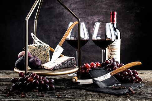 Laguiole Style de Vie Cheese knives, Luxury Line, 3 pieces, Olive Wood, in giftbox in Kuwait