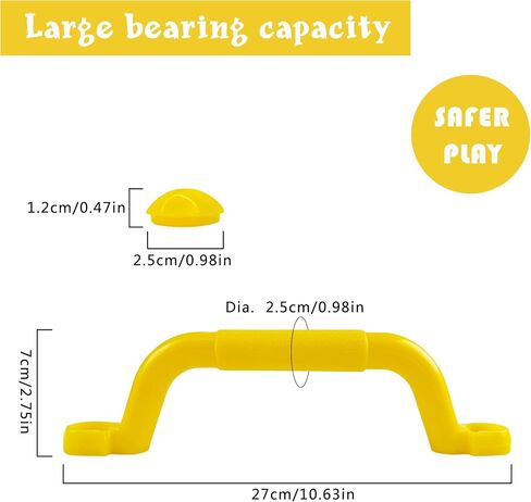 KINSPORY 10.6'' Climbing Handles, 4pc Playground Safety Handles Set, Kids Hand Grips for Swing Set, Climbing Frame, Play House, Climbing Frame in Saudi Arabia