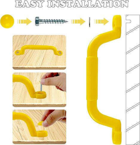 KINSPORY 10.6'' Climbing Handles, 4pc Playground Safety Handles Set, Kids Hand Grips for Swing Set, Climbing Frame, Play House, Climbing Frame in Saudi Arabia