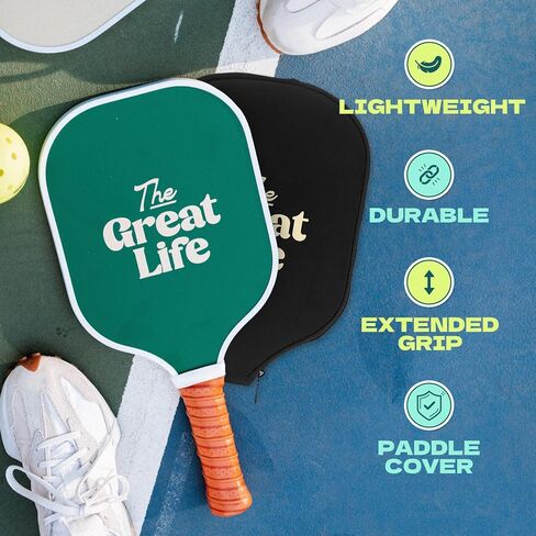 Pickleball Paddle | Carbon Fiber | Lightweight | 6in. Handle | Open Canvas for Stickers | Single Paddle | Retro & Stylish | Honeycomb Core in Saudi Arabia