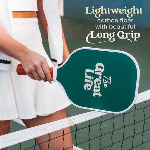 Pickleball Paddle | Carbon Fiber | Lightweight | 6in. Handle | Open Canvas for Stickers | Single Paddle | Retro & Stylish | Honeycomb Core in Saudi Arabia