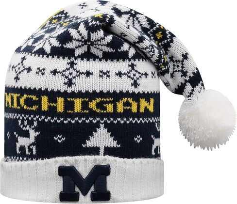 Top of the World NCAA Festive Ugly Christmas Santa Hat Beanie-Michigan Wolverines-One Size Fits Most in Saudi Arabia