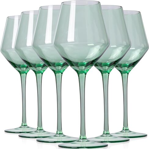 Brown Wine Glasses Set 6-16oz Long Stem-African American Wine Glasses - Hand Blown Amber Stemware for Wedding,Birthday Party in Saudi Arabia